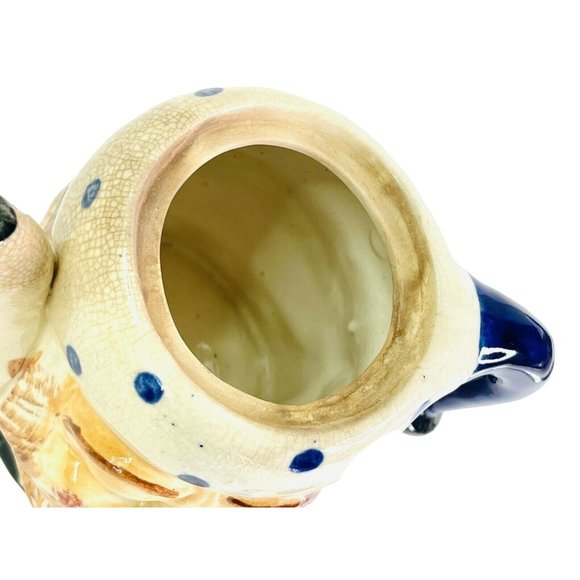 Teapot Vintage Toby Style Bearded Man Hand Painted Made in Japan 5" x 7" - Picture 6 of 8